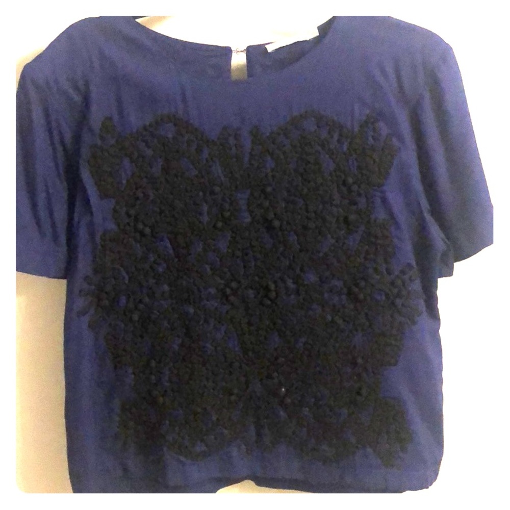 Navy and black tee
